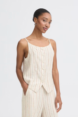 Nora Top -- Brown Stripe