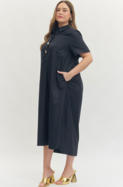 Bella Dress -- Navy