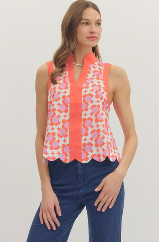 Danee Top -- Coral