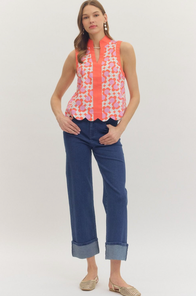 Danee Top -- Coral