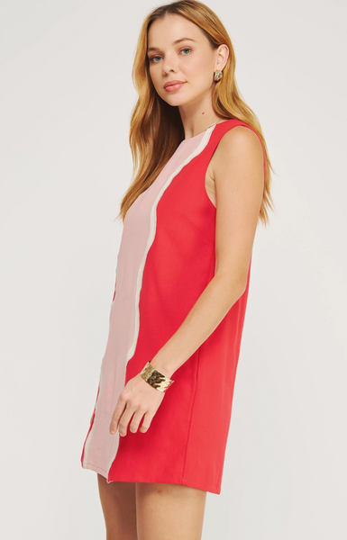 Waves Dress -- Red