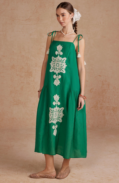 Cindy Dress -- Emerald