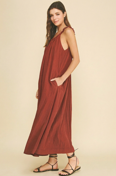 Patio Dress -- Rust