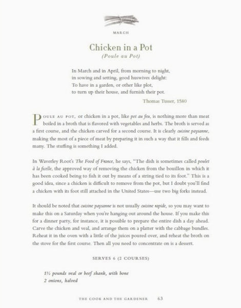The Cook and the Gardener: Recipes and Writings