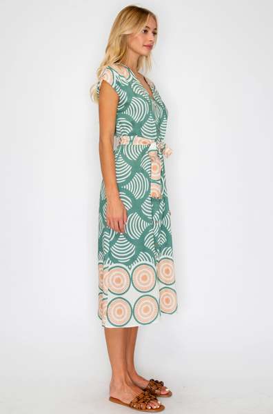 Micheala Dress -- Olive Shell