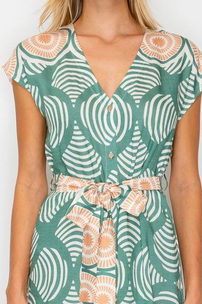 Micheala Dress -- Olive Shell