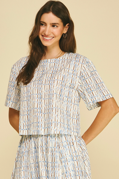 Catherine Top -- Blue Brown