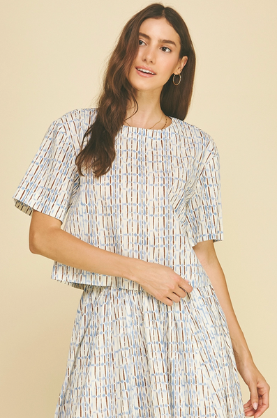 Catherine Top -- Blue Brown