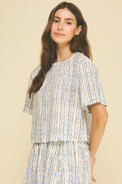 Catherine Top -- Blue Brown