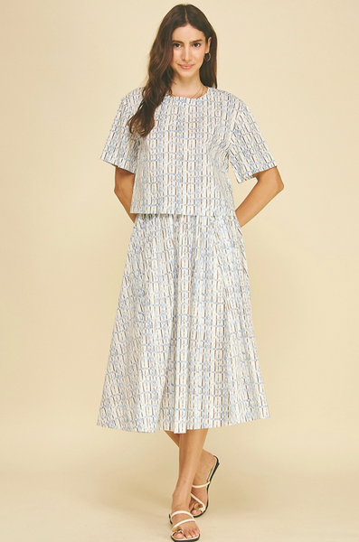 Catherine Top -- Blue Brown