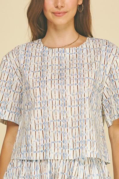 Catherine Top -- Blue Brown