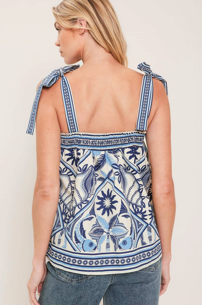 Tillie Top -- Ivory Blue