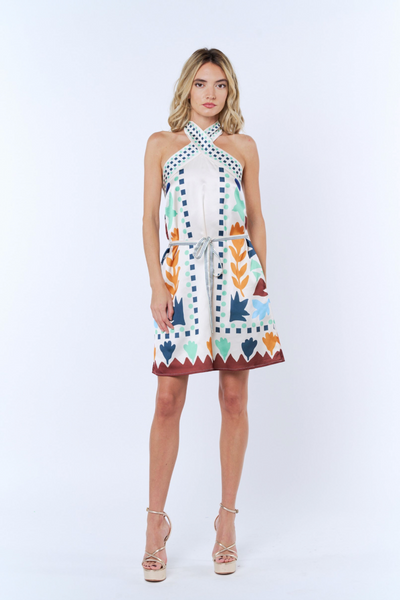 Lio Dress -- White Multi