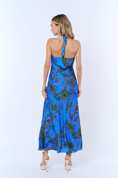 Rune Tropical Dress -- Blue
