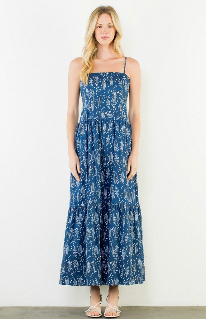 Finny Dress -- Navy