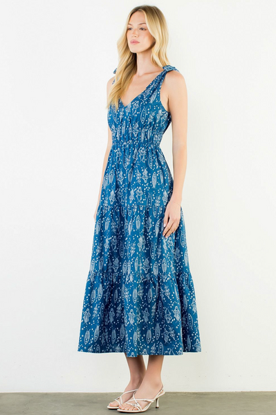 Poseidon Dress -- Navy