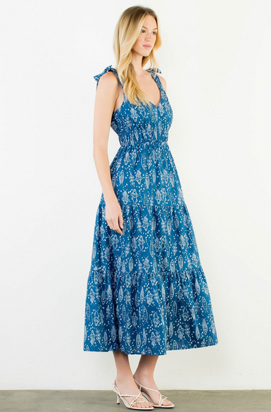 Poseidon Dress -- Navy
