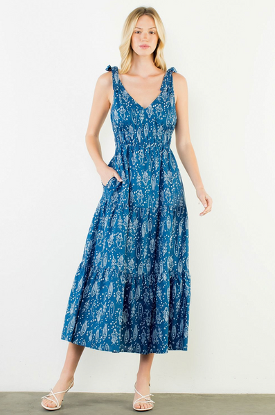 Poseidon Dress -- Navy