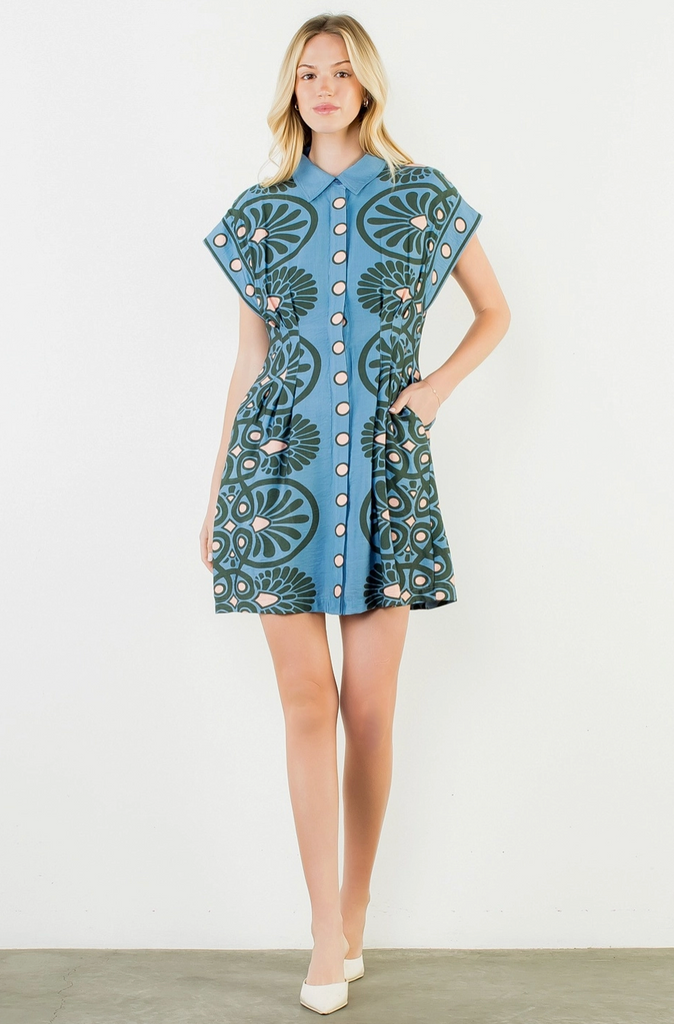 Larissa Dress -- Blue