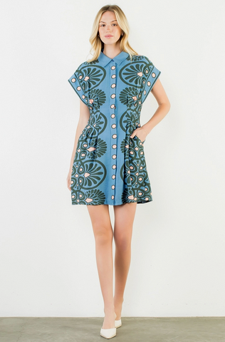 Larissa Dress -- Blue