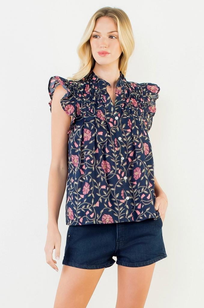 Louisa Top -- Navy