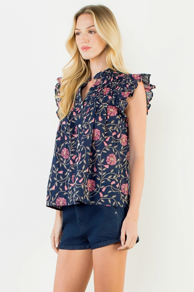 Louisa Top -- Navy