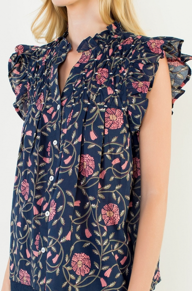 Louisa Top -- Navy