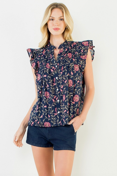 Louisa Top -- Navy