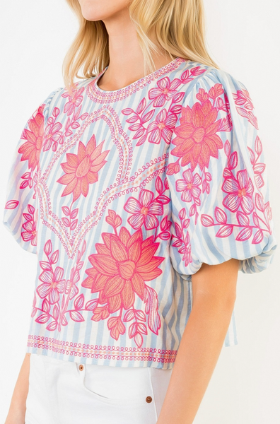 Joanna Top -- Light Blue