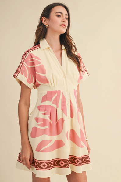 Oasis Dress -- Custard
