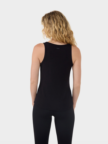 Relaxed Rib Tank -- Ebony