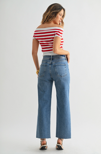 Utility Wide Leg Jeans -- Medium