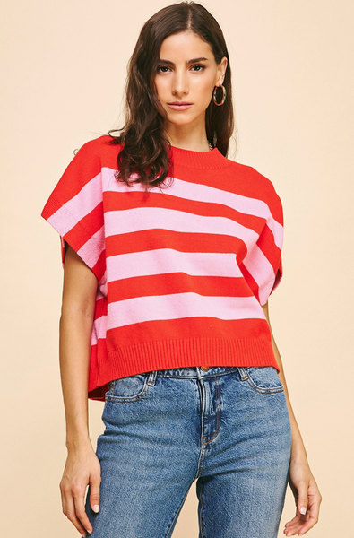 Minka Top -- Red Pink