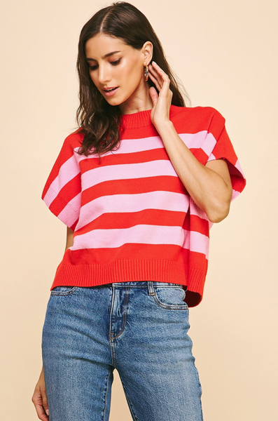 Minka Top -- Red Pink