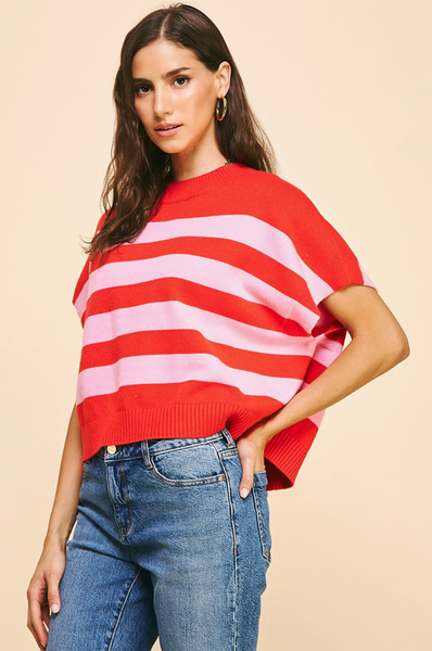 Minka Top -- Red Pink