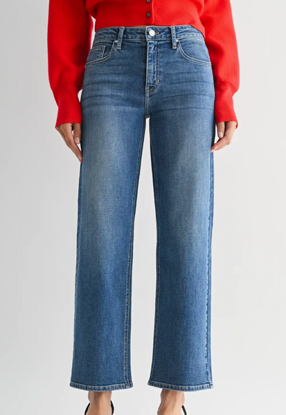Slim Wide Leg Jeans -- Medium Wash