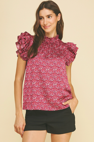 Solana Top -- Cranberry