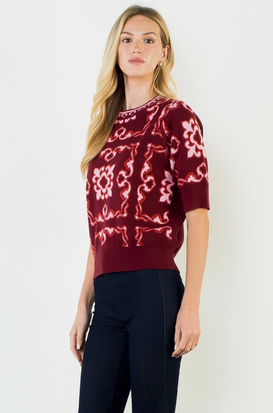 East Village Top -- Burgundy