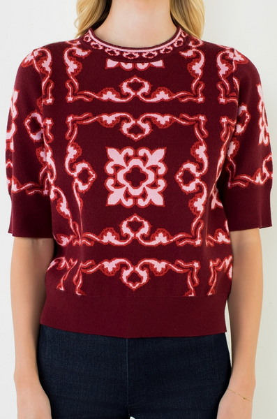 East Village Top -- Burgundy