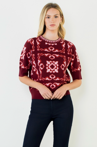 East Village Top -- Burgundy