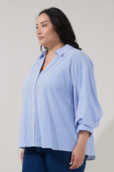 Chalet Top -- Blue White