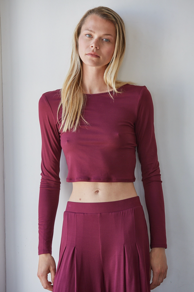Selena Top -- Burgundy