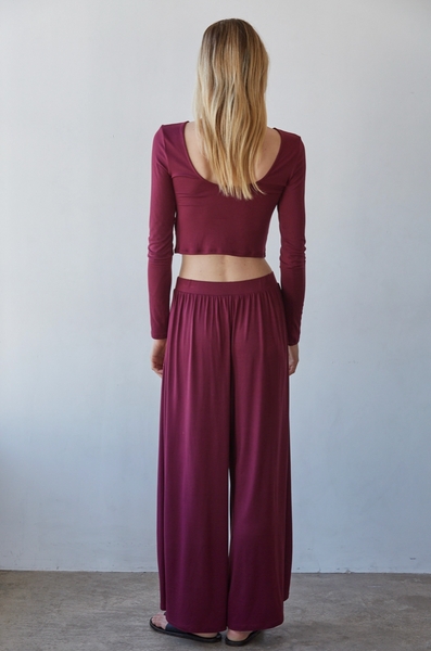 Selena Top -- Burgundy