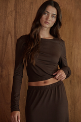Selena Top -- Chocolate