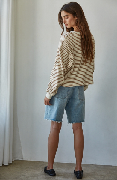 Half Time Top -- Cream Brown