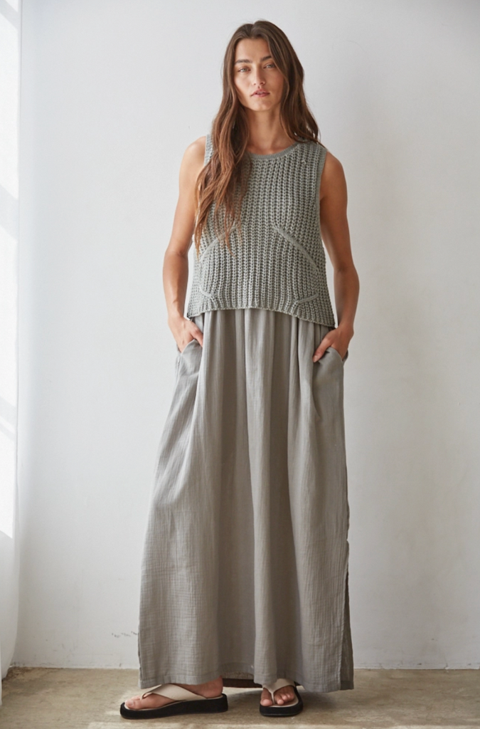 Braylee Dress -- Dark Sage