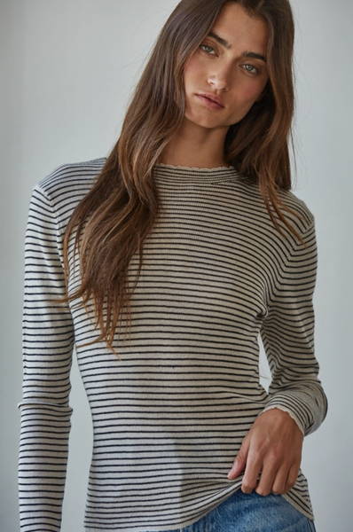 Moulin Top -- Taupe Black