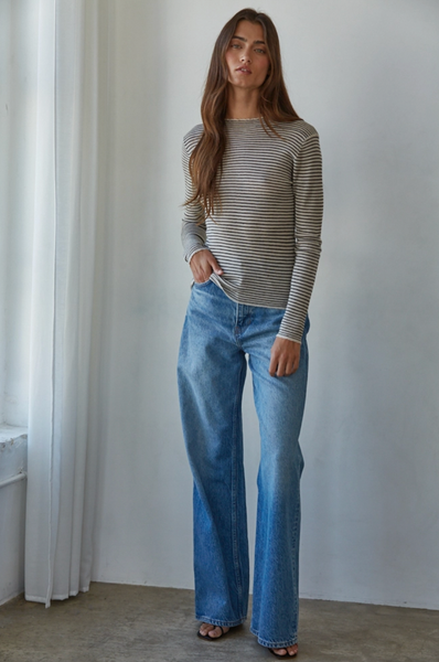 Moulin Top -- Taupe Black