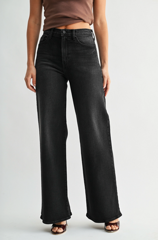 Palazzo Jeans -- Washed Black