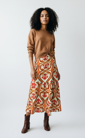 Ada Skirt -- Geo Mint